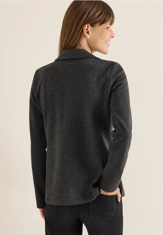 Cecil Damen Herringbone Blazer in Schwarz, Gr: M