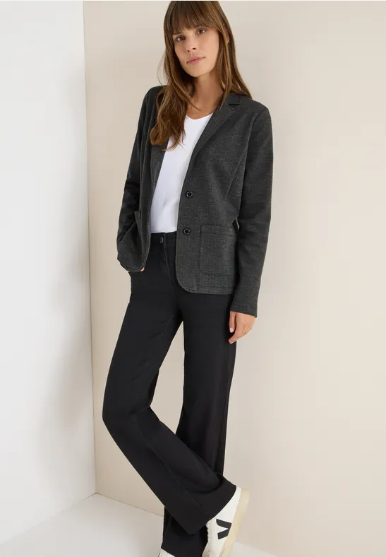 Cecil Damen Herringbone Blazer in Schwarz, Gr: M