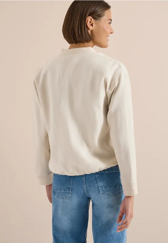Cecil Damen Blouson aus Leinen mit Zipper in Beige, Gr: L