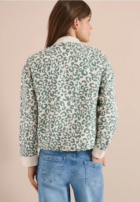 Cecil Damen Blouson im Leo-Look aus Leinenmix in Beige, Gr: L