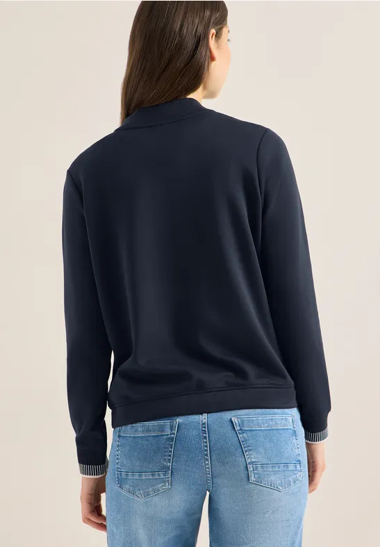 Cecil Damen Blouson im College-Look mit Knöpfen in Blau, Gr: L