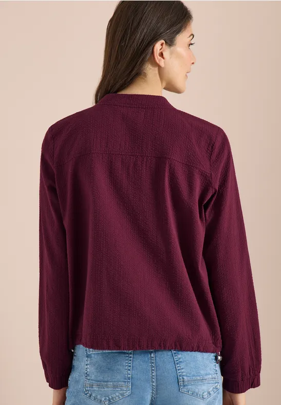 Cecil Damen Blouson in Seersuckerqualität mit Zipper in Rot, Gr: L