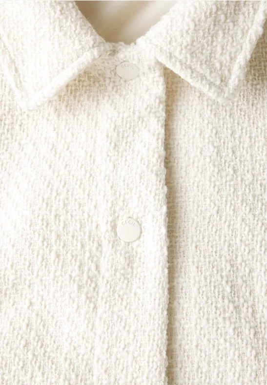 Cecil Damen Bouclé Weste in Beige, Gr: XL