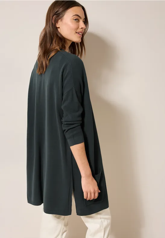 Cecil Damen Offener Feinstrick Cardigan in Grün, Gr: XS