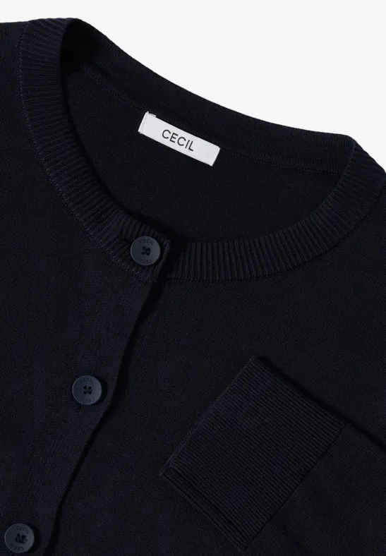 Cecil Damen Strickjacke mit Knopfleiste in Blau, Gr: XXL