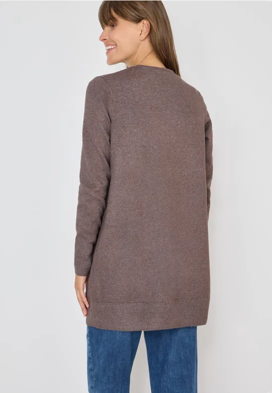 Cecil Damen Offener Cosy Cardigan in Braun, Gr: XS