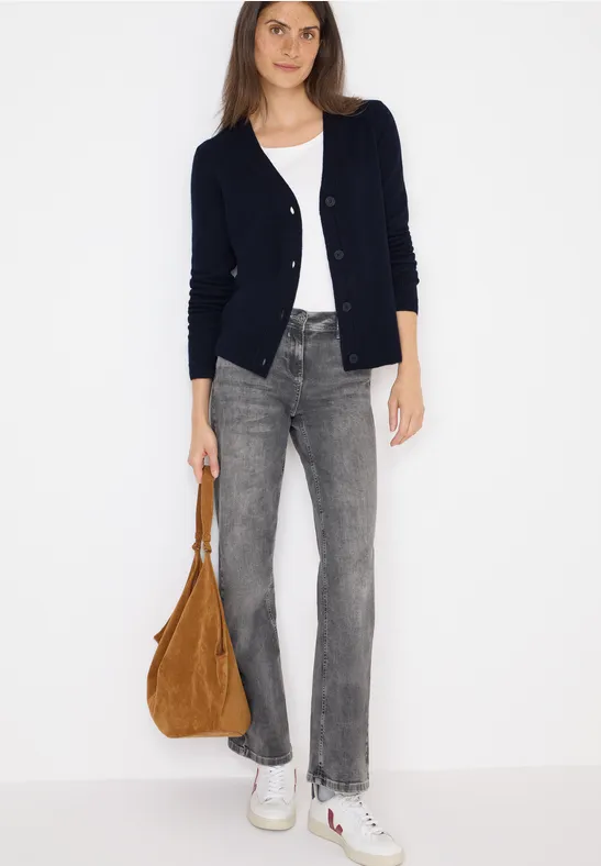 Cecil Damen Softer V-Neck Cardigan in Blau, Gr: XXL