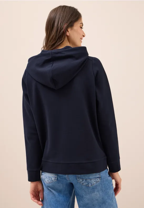 Cecil Damen Sweatjacke mit Struktur in Blau, Gr: XL