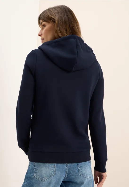 Cecil Damen Sweatjacke mit Kapuze in Blau, Gr: XS