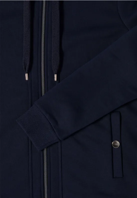 Cecil Damen Sweatjacke mit Kapuze in Blau, Gr: XS