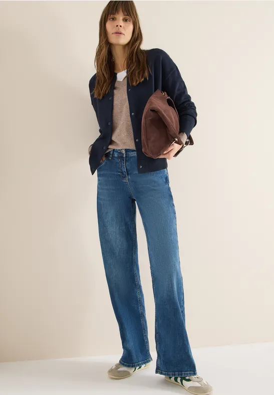 Cecil Damen Cosy College Cardigan in Blau, Gr: XL