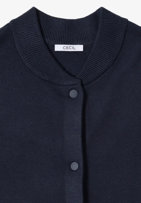 Cecil Damen Cosy College Cardigan in Blau, Gr: XL