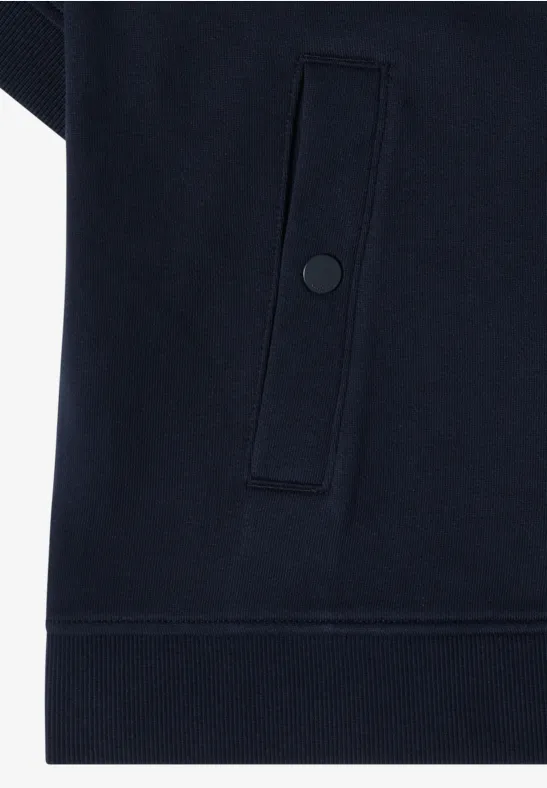 Cecil Damen Kurzarm Sweatjacke mit Kapuze in Blau, Gr: L