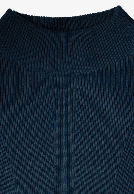 Cecil Damen Pullover mit Strukturmix in Blau, Gr: XXL