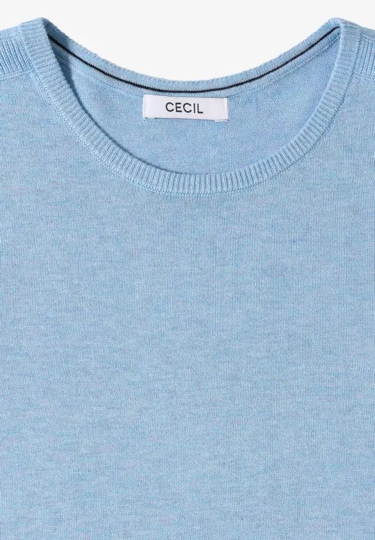 Cecil Damen Basic Pullover in Blau, Gr: M
