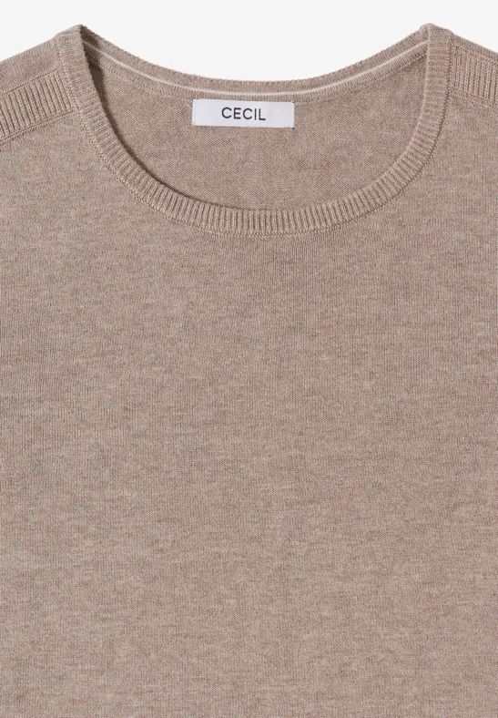 Cecil Damen Basic Pullover in Braun, Gr: S