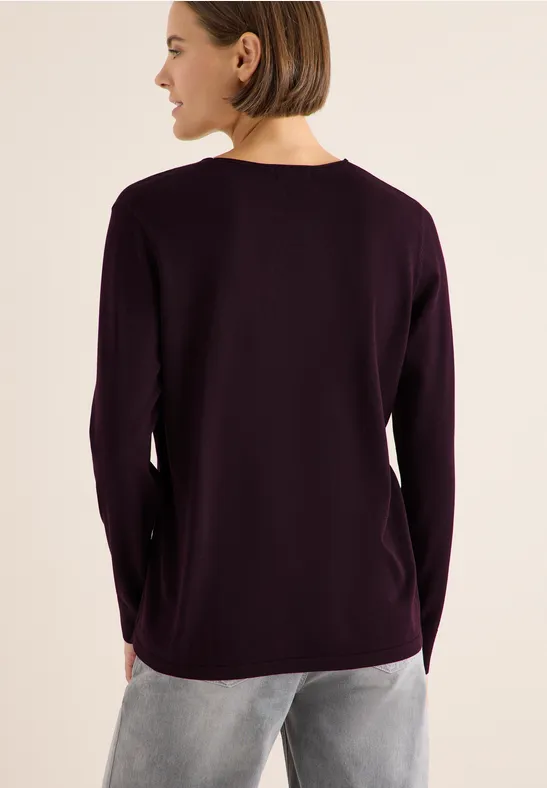 Cecil Damen Basic Pullover in Rot, Gr: XL