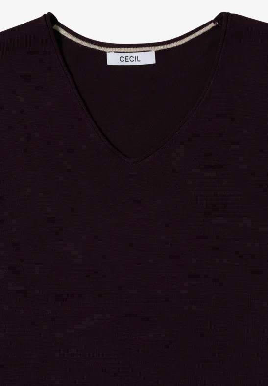 Cecil Damen Basic Pullover in Rot, Gr: XL