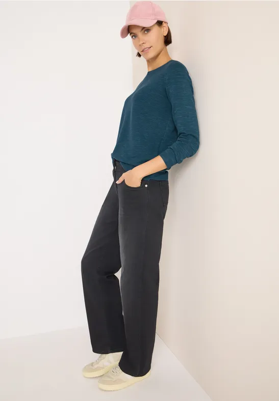 Cecil Damen Strukturpullover in Blau, Gr: XS