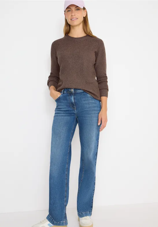 Cecil Damen Pullover mit Strukturdetails in Braun, Gr: M