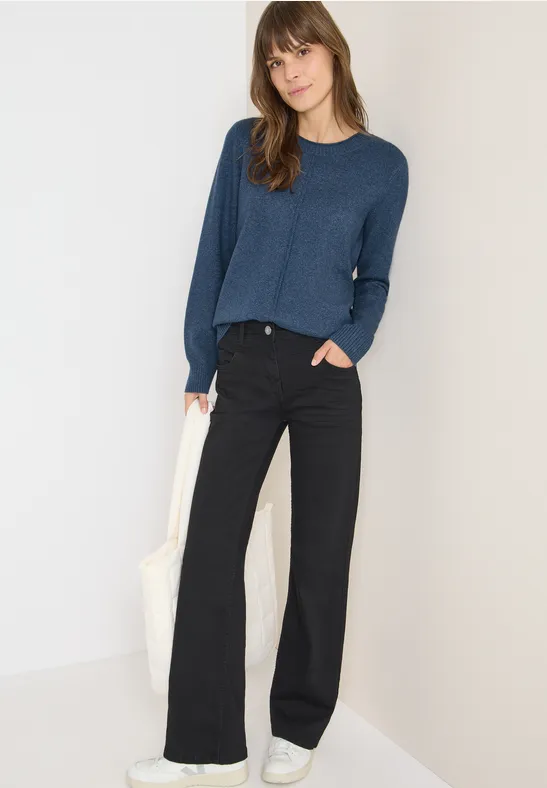 Cecil Damen Kuscheliger Pullover in Blau, Gr: XS