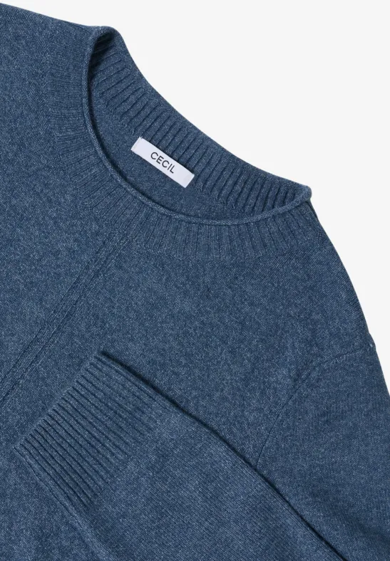 Cecil Damen Kuscheliger Pullover in Blau, Gr: XS