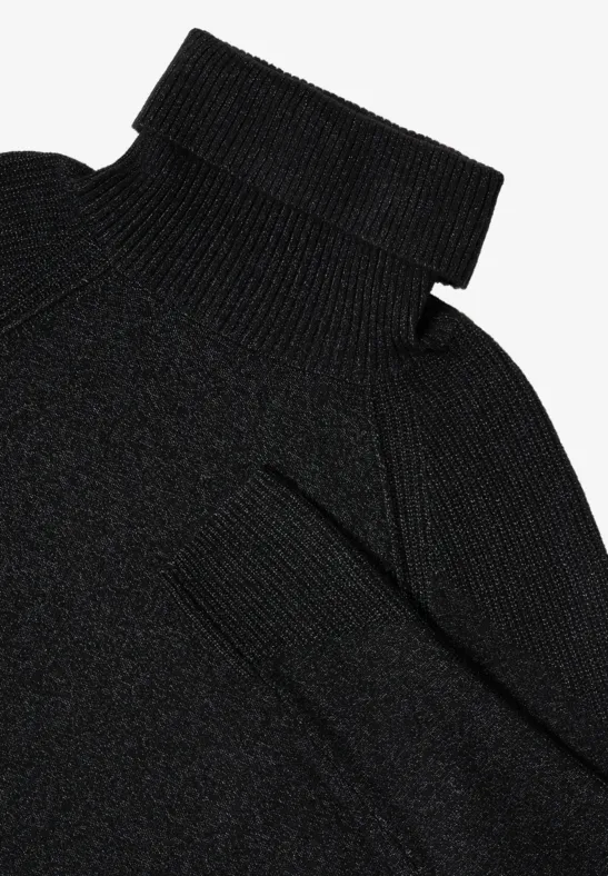 Cecil Damen Strukturmix Pullover in Schwarz, Gr: M