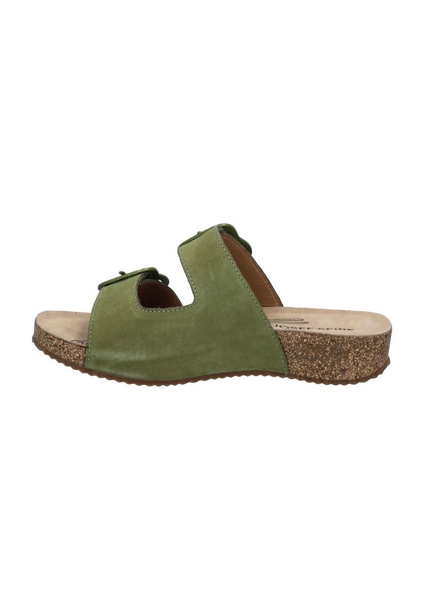 Verstellbare Leder Pantoletten mit Schnalle