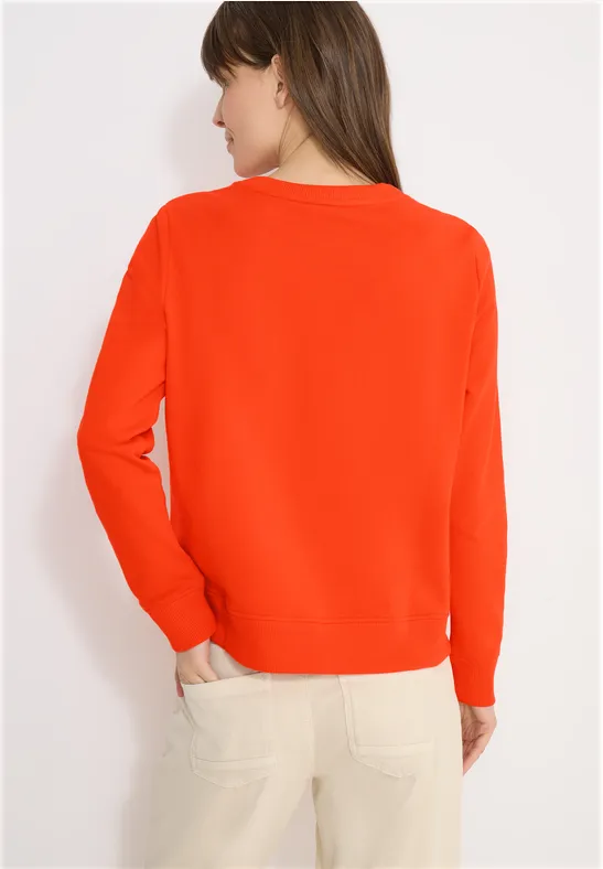 Cecil Damen Embroidery Sweatshirt in Orange, Gr: M