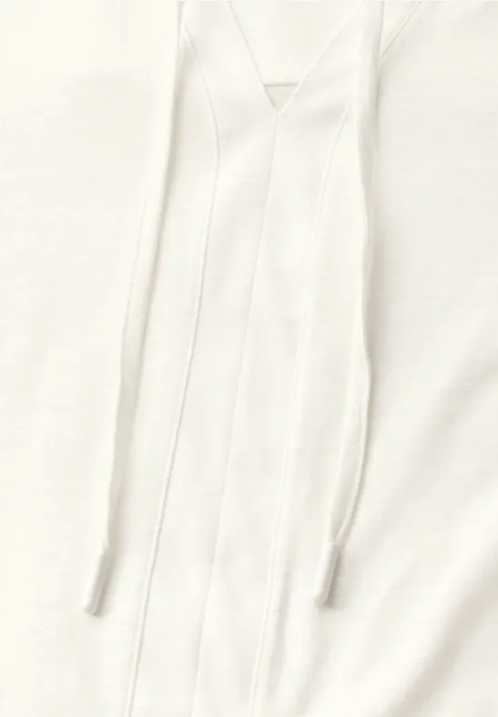 Cecil Damen T-Shirt im Tunika-Look in Weiß, Gr: XL