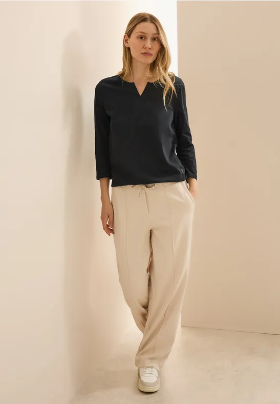 Cecil Damen Shirt im Tunika-Look in Schwarz, Gr: XS