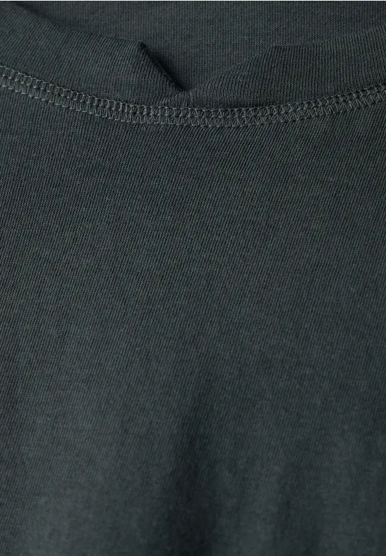 Cecil Damen Jersey Shirt im Tunika-Look in Grün, Gr: XS