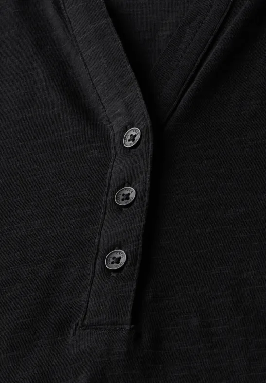 Cecil Damen Shirt im Tunika-Look in Schwarz, Gr: XS