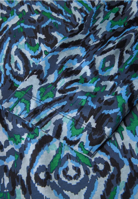 Cecil Damen Gemustertes Shirt in Blau, Gr: L