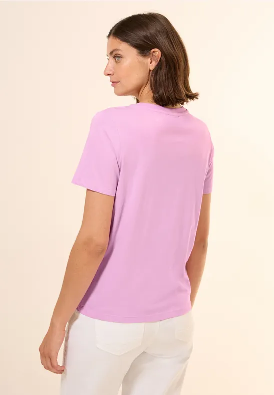 Cecil Damen T-Shirt mit Folienprint in Rosa, Gr: XS