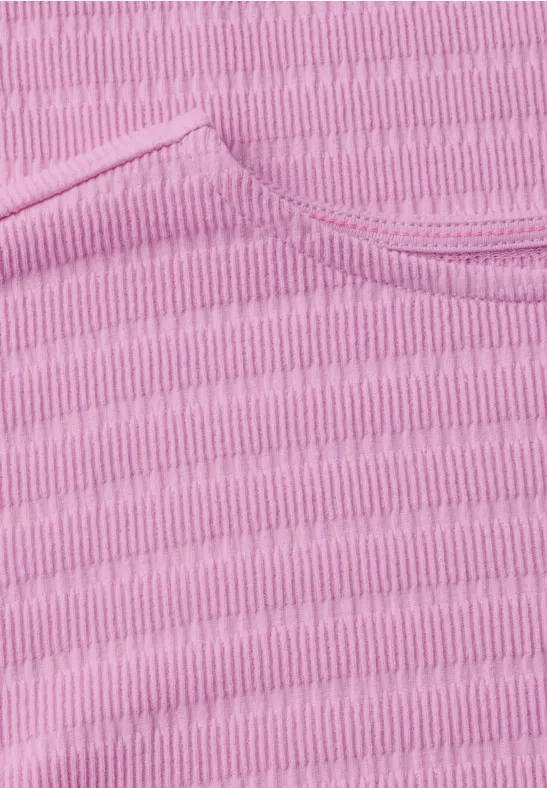 Cecil Damen T-Shirt in Smok-Optik in Rosa, Gr: L