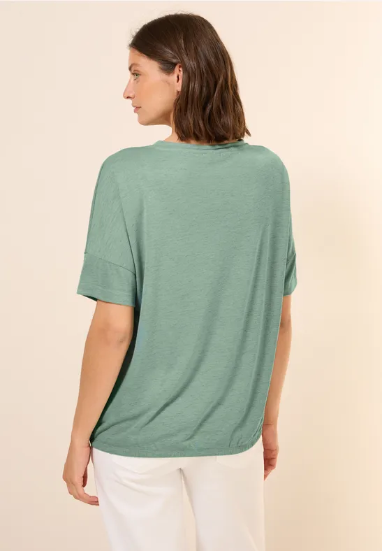 Cecil Damen Shirt mit Dekosteinen in Grün, Gr: S