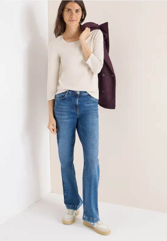 Cecil Damen Basic Shirt in Grau, Gr: M