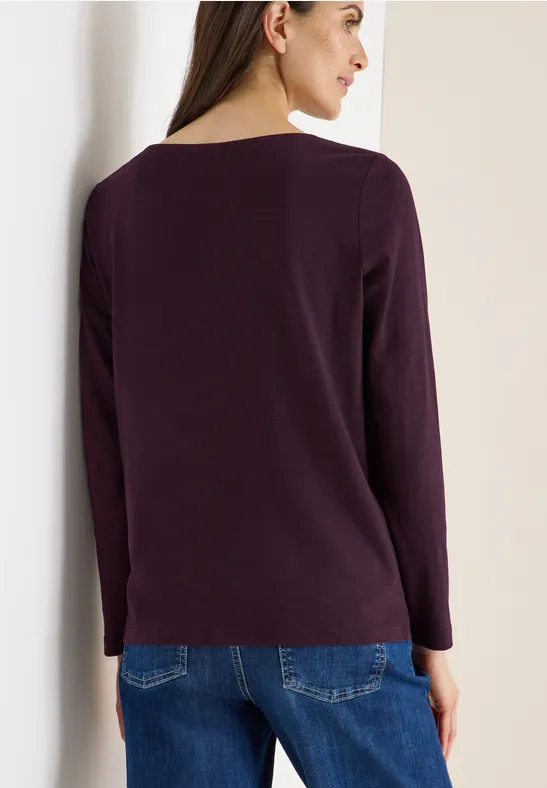 Cecil Damen Basic Langarmshirt in Rot, Gr: L