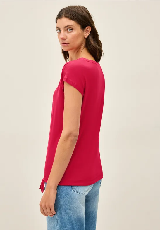 Cecil Damen Shirt mit Cut-Out Details in Rot, Gr: S