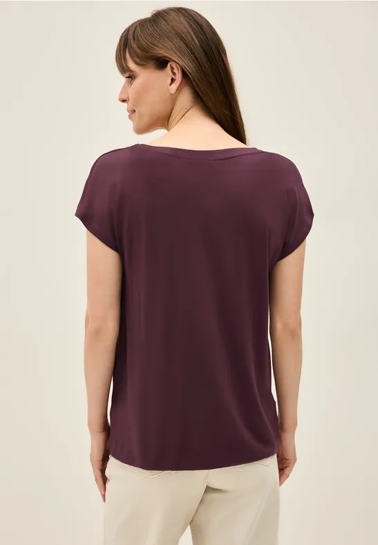 Cecil Damen Shirt mit Cut-Out Details in Rot, Gr: XXL