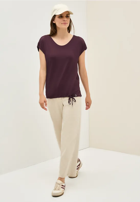 Cecil Damen Shirt mit Cut-Out Details in Rot, Gr: XXL