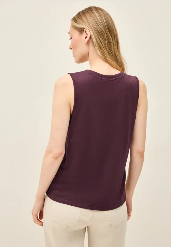 Cecil Damen V-Neck Top mit Bändern in Rot, Gr: L
