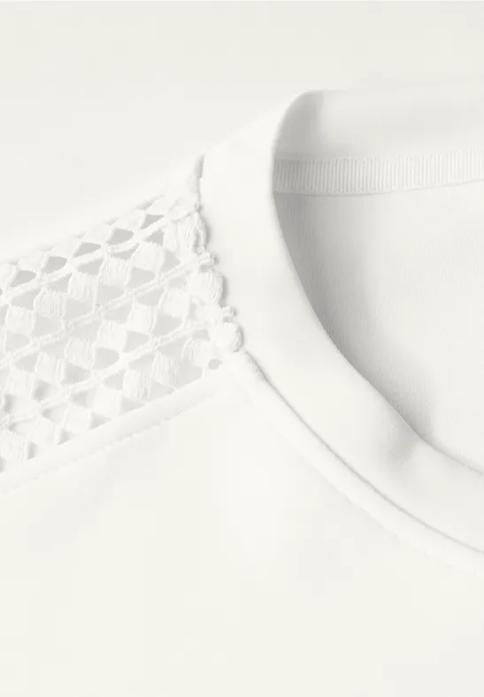 Cecil Damen Silk Touch T-Shirt in Weiß, Gr: XXL