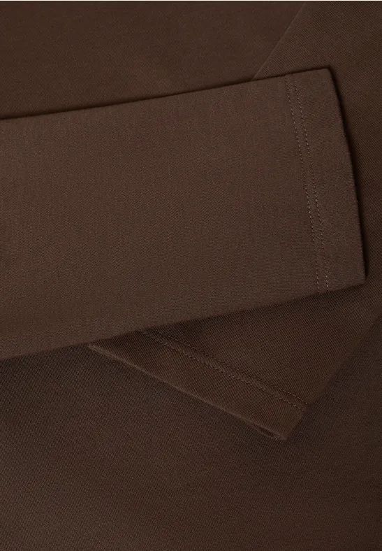 Cecil Damen Shirt mit U-Boot-Ausschnitt in Braun, Gr: XS