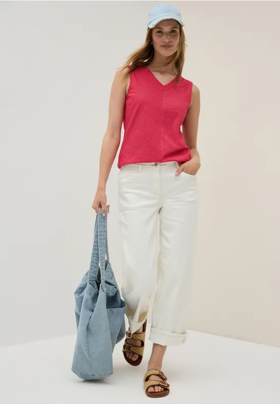 Cecil Damen Gestreiftes Top in Rot, Gr: L