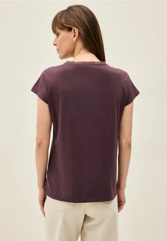 Cecil Damen Shirt mit Tapedetail in Rot, Gr: XS