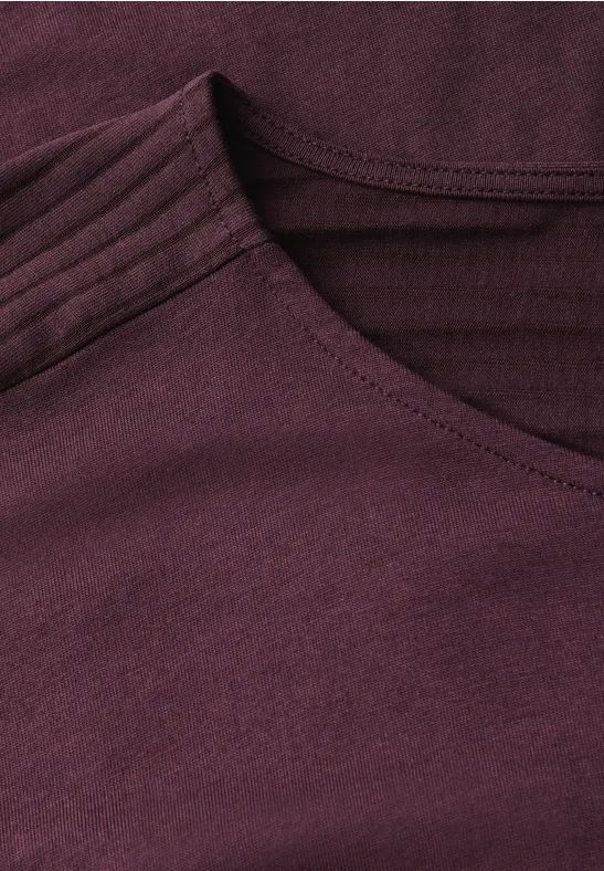 Cecil Damen Shirt mit Burn-Out-Details in Rot, Gr: XL