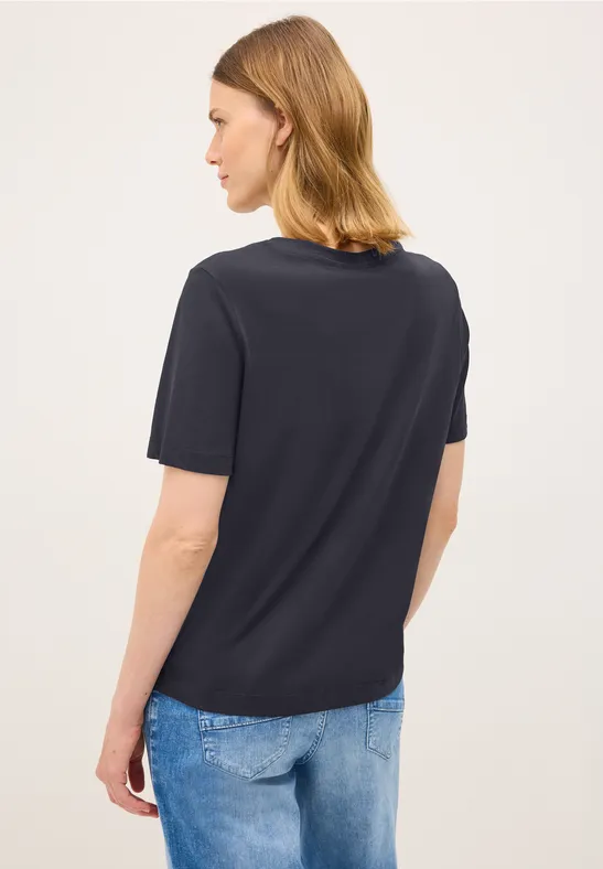 Cecil Damen T-Shirt mit Artwork in Blau, Gr: XL