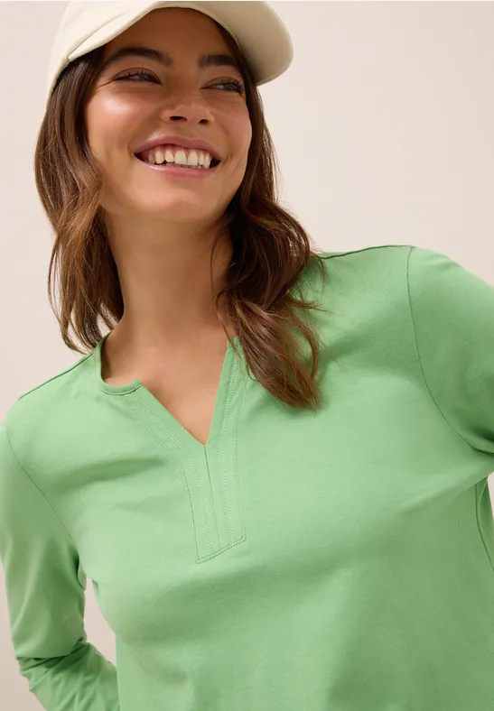 Cecil Damen Shirt im Tunika-Look in Grün, Gr: XL